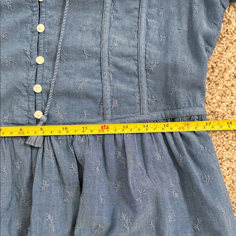 Old Navy Blue Maxi Peasant Dress with Button Front - Picture 9 of 10
